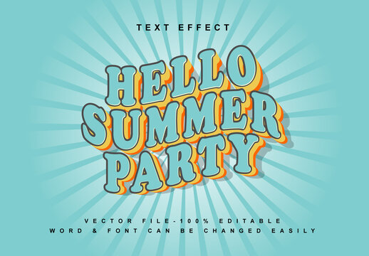 Summer Text Effect Layout