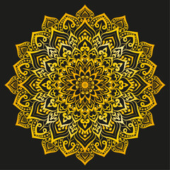 Luxury ornamental mandala design ethnic background with golden Geometric circle arabesque pattern vector doodle for poster, print, flyer, landing page, cover, brochure, banner,  background.