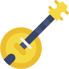 Vector Icon Banjo, Music And Multimedia, Folk, String Instrument, Musical Instrument, Instrument