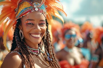 Fototapeta premium Beautiful latin dancer at a brazilian festival