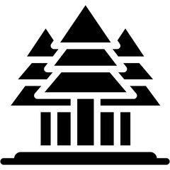 Fototapeta premium Vector Icon Forest, Forest, Joshua tree, Landscape, Ecology And Environment