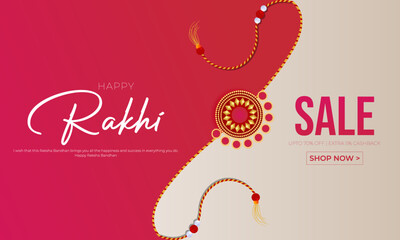 Happy Raksha Bandhan Post and Greeting Card. Indian Culture Rakhi Celebration Background with Text and Rakhi Vector Illustration