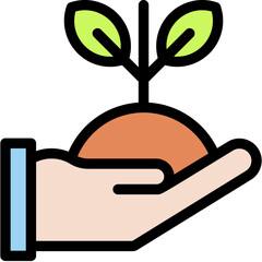 Vector Icon Sapling, Plant, Nature, Ecology, Hand