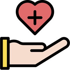 Obraz premium Vector Icon Healthcare, Health, Care, Red Cross, Help