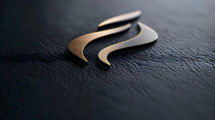 A sleek business logo featuring a unique abstract mark with sharp geometric shapes, captured in high-definition. 
