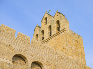 The church of Saintes Maries de la Mer in springtime