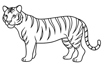 Tiger line art illustration Design Concepts