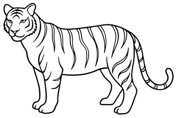 Obraz premium Tiger line art illustration Design Concepts