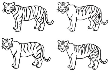 Tiger line art illustration Design Concepts