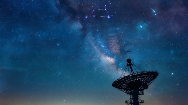 "Starry Night: Parabolantenne Under the Stars"