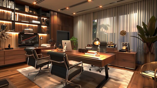 Contemporary loft office interio