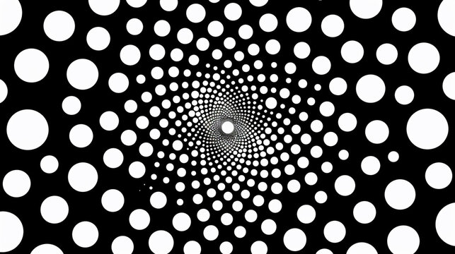 Ebbinghaus illusion with circles surrounded by smaller or larger circles