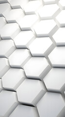 Naklejka premium Digital white 3d honeycomb structure hexagonal graphic poster background