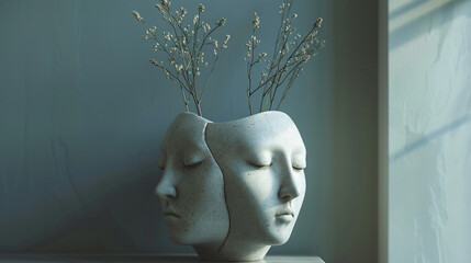 the Rubin Vase that can be seen as either a vase or two faces