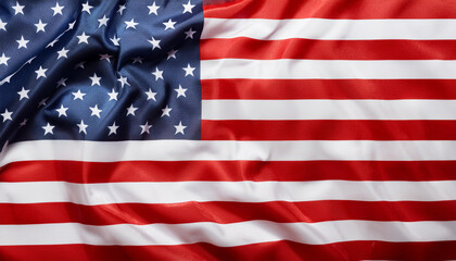 Obraz premium American flag fluttering in the breeze. Patriotism and national pride. America, USA patriotic theme