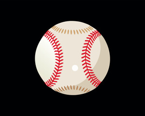 baseball sports concept, baseball ball icon vector illustration