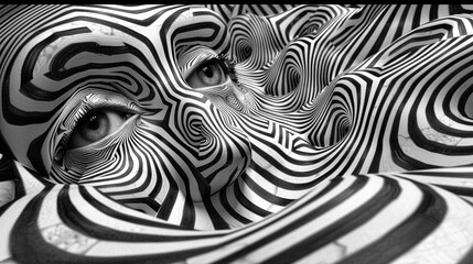 Peripheral Drift illusion, where peripheral vision creates a sense of motion