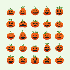 hand drawn Set Halloween Spooky collection