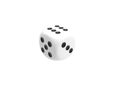 white dice isolated on white
