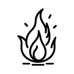 Outline Vector of a Flame