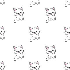 seamless pattern with cats