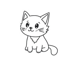 Cute cat, illustration