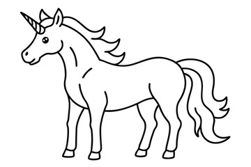 Obraz premium Unicorn line art illustration Design Concepts