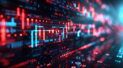 Obraz premium A minimalist depiction of AIpowered financial trading algorithms, more clarity with clear light and sharp focus, high detailed