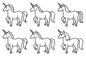 Unicorn line art illustration Design Concepts
