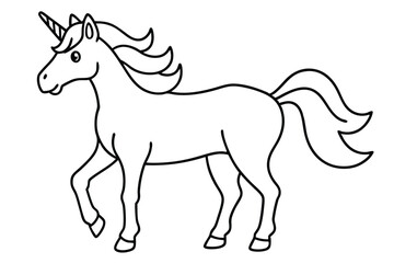 Unicorn line art illustration Design Concepts