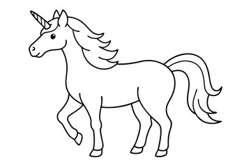 Unicorn line art illustration Design Concepts