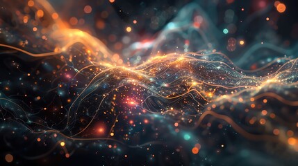 Obraz premium An abstractartistic design representing the complexity of AI networks, more clarity with clear light and sharp focus, high detailed