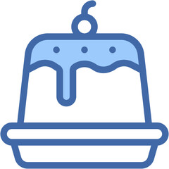 Vector Icon Christmas Dessert, Christmas, Pudding, Sweet, Food and Restaurant, Bakery