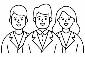 all pharmacist line art illustration