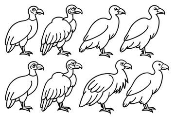 Vulture bird line art illustration