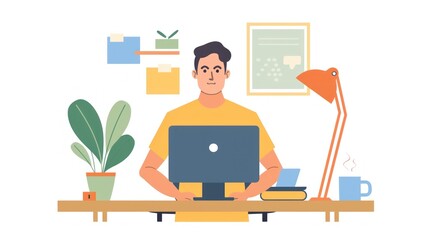 Presenter hosting a Zoom webinar from home