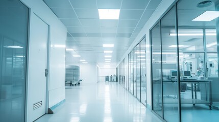 Fototapeta premium Cleanroom environment in a medical device manufacturing facility