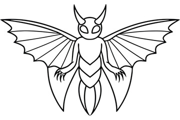 Winged line art illustration Design Concepts