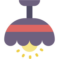 Vector Icon Ceiling Lamp, Chandelier, Lamp, Light, Household, Illumination