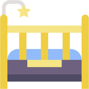 recommend clip art: Vector Icon Bassinet, Furniture, Baby Crib, Cradle, Baby Bed, Room