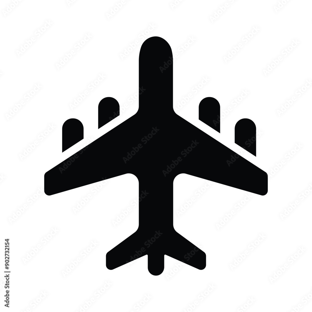 Wall mural modern vector icon of aeroplane, ready to use and download