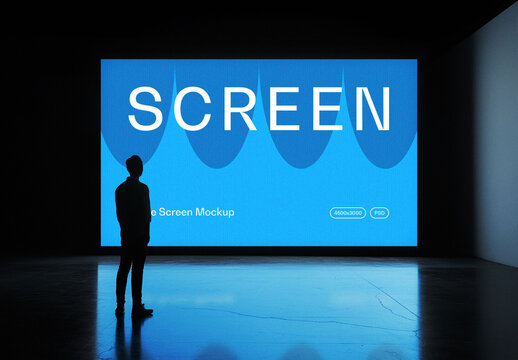 Wall Screen Mockup With Generative AI
