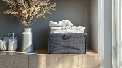 Modern wardrobe setup featuring neatly arranged clothing and accessories, showcasing a minimalistic and organized approach to wardrobe design with stylish storage solutions