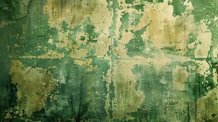 Obraz premium Green grunge backdrop featuring old design