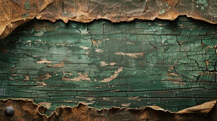 Green brown label for custom text