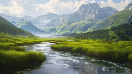 Grassy River Backdrop