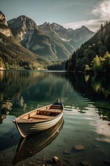 Obraz premium lake in mountain nature landscape