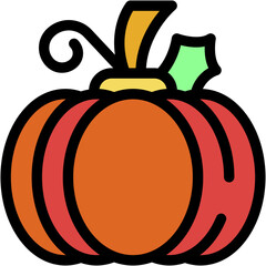 Vector Icon Pumpkin, Organic, Vegan, Farming, Healthy Food, Vegetarian