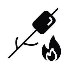 Indulge in roasting marshmallows with our delightful Vector Icon!