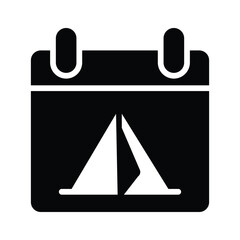Don't forget your essentials with our Camping Reminder Vector Icon, Perfect for outdoor enthusiasts and adventure planners.